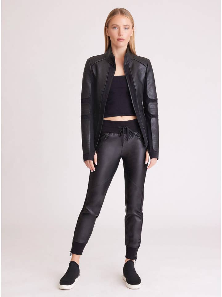 Blanc Noir - Wholesale Leather Jacket - Women's - Zip Front Moto Jacket3