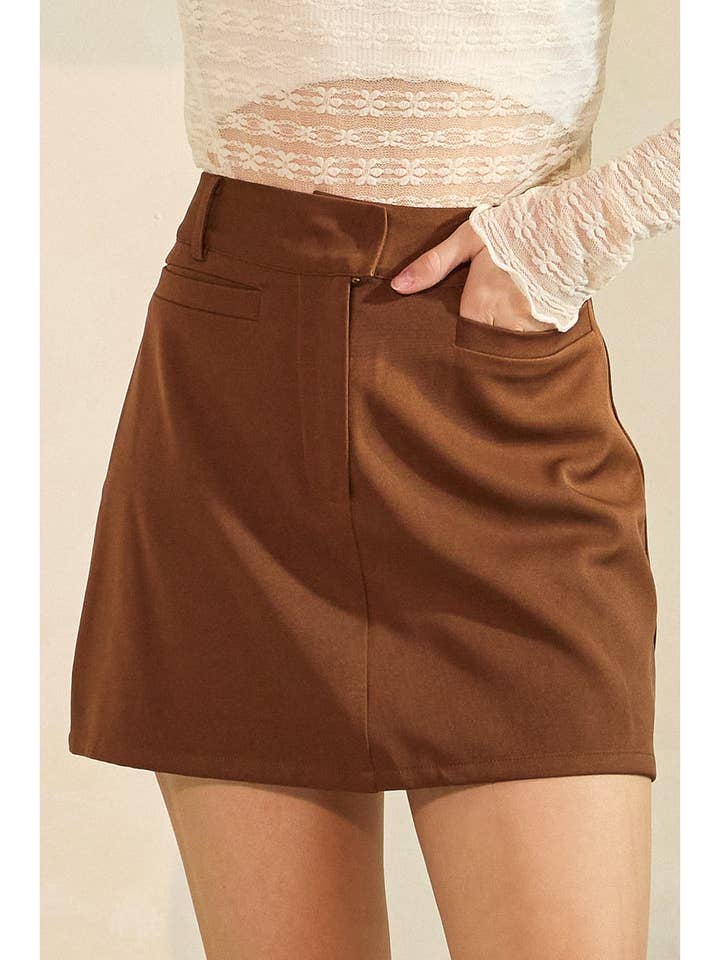 TWILL SLIT POCKET MINI SKORT for wholesale by mittoshop