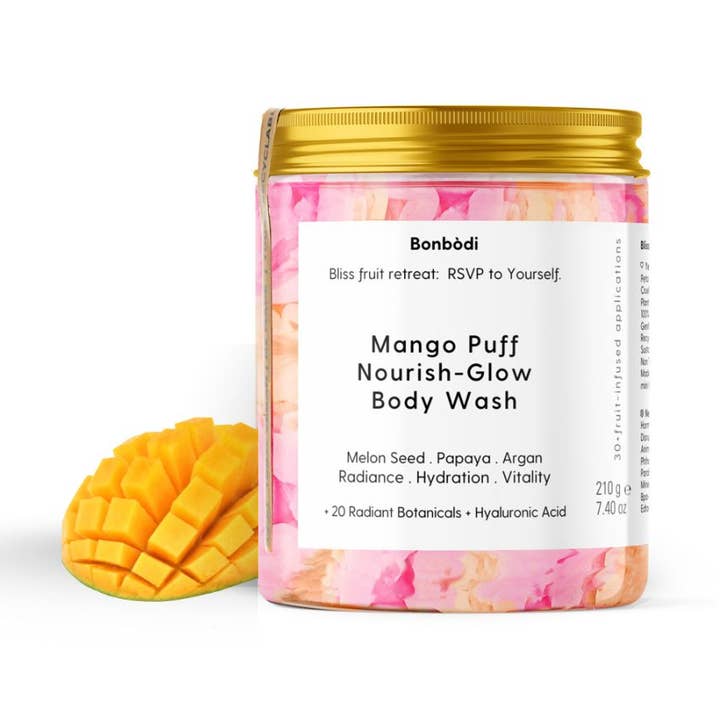 Mango Puff Nourish-Glow Body Wash 🥭 Bonbodi for wholesale by Bonbodi | The Bonbon Factory glow-up