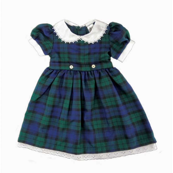 Tartan Dress with Belt Ties in Black Watch for wholesale by Glen Appin Of Scotland