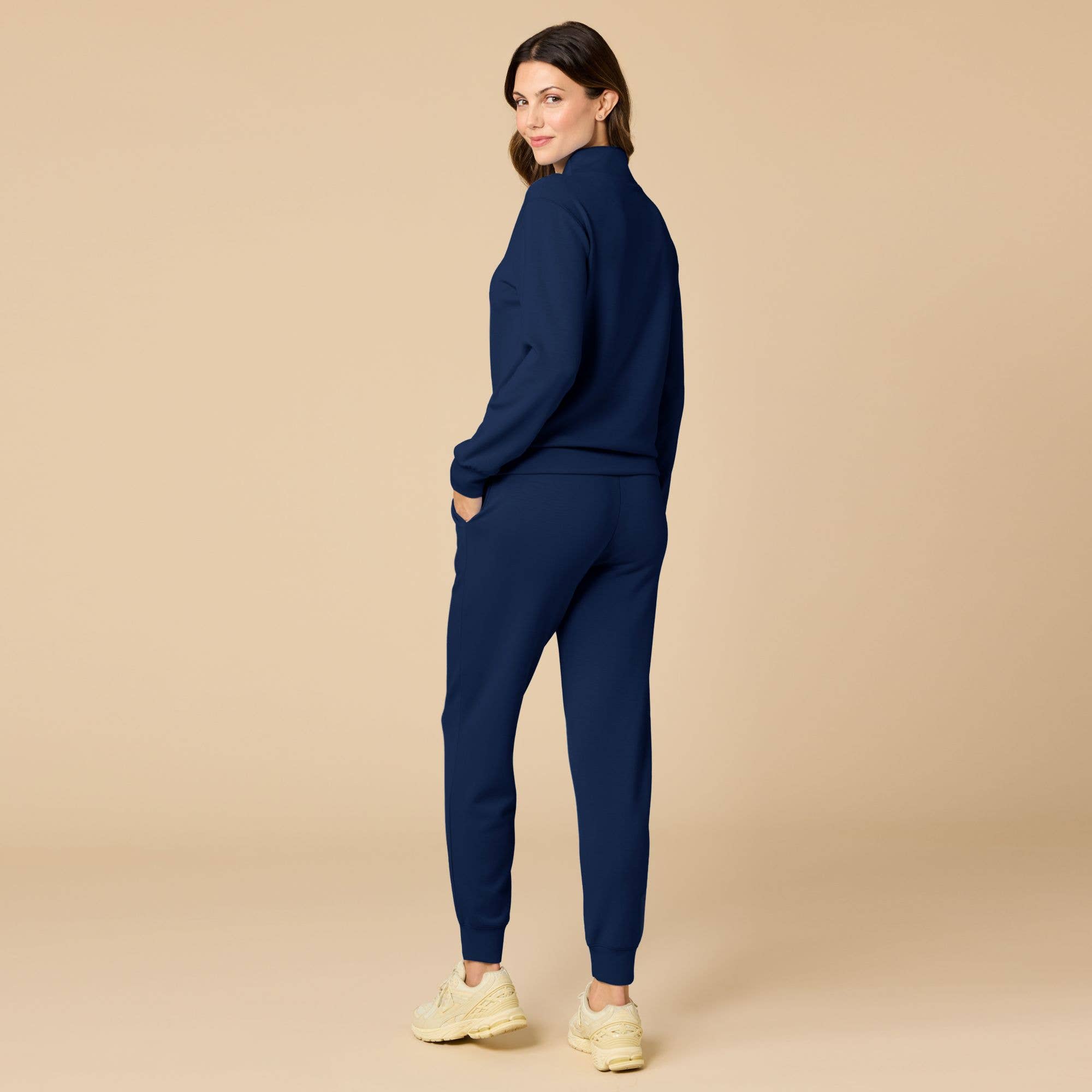 Softies – wholesale Mjukisset – Dam – Athleisure DreamTech 1/4 Zip Jogger Set för kvinnor25