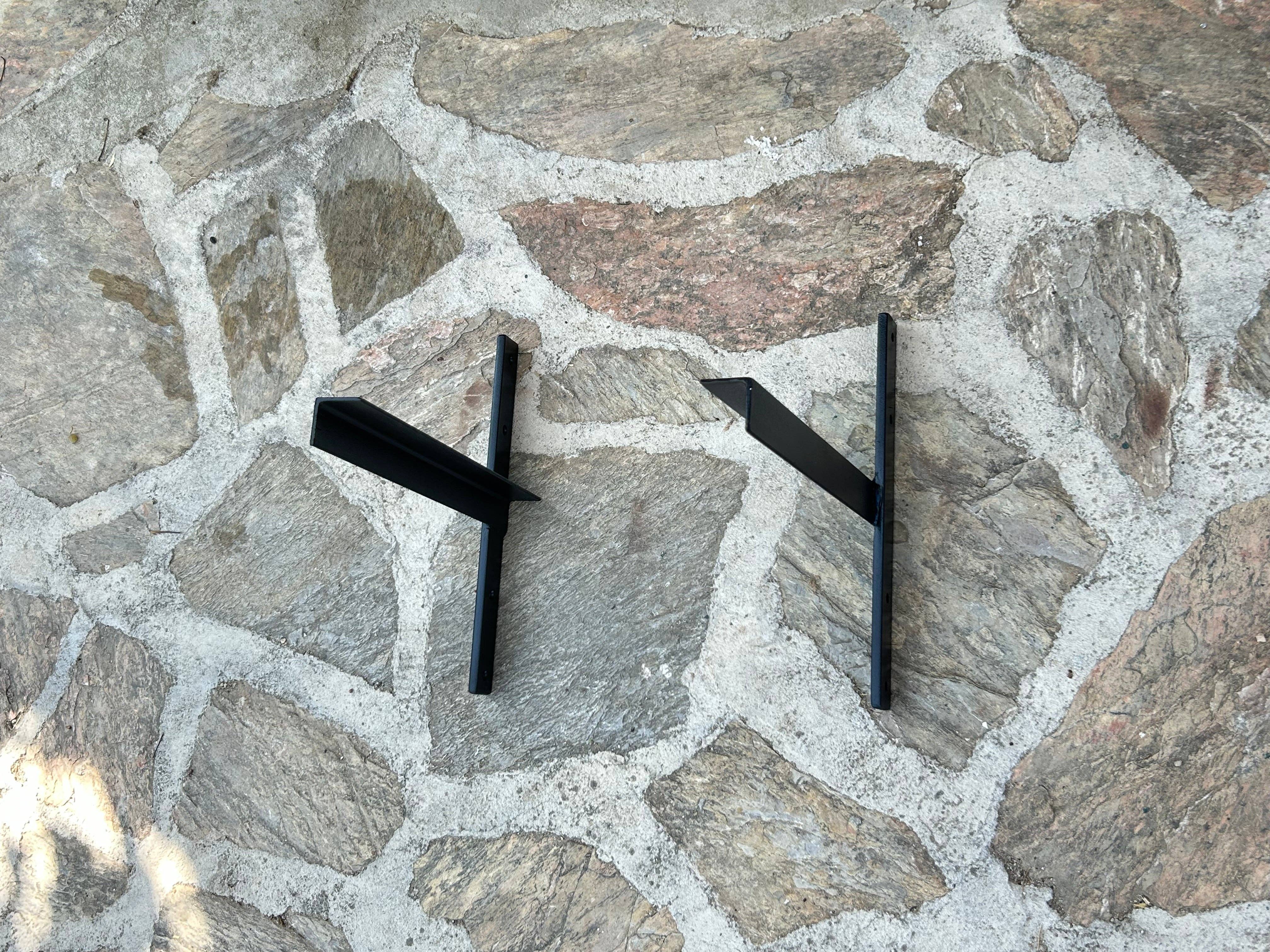 Arbon Marble - Vente Étagères murales - Supports en acier pour éviers muraux en marbre, supports de vanité flottants, support de montage mural, supports muraux pour console de lavabo6