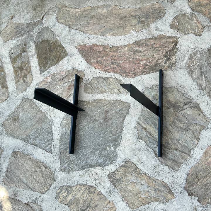 Arbon Marble - Vente Étagères murales - Supports en acier pour éviers muraux en marbre, supports de vanité flottants, support de montage mural, supports muraux pour console de lavabo6