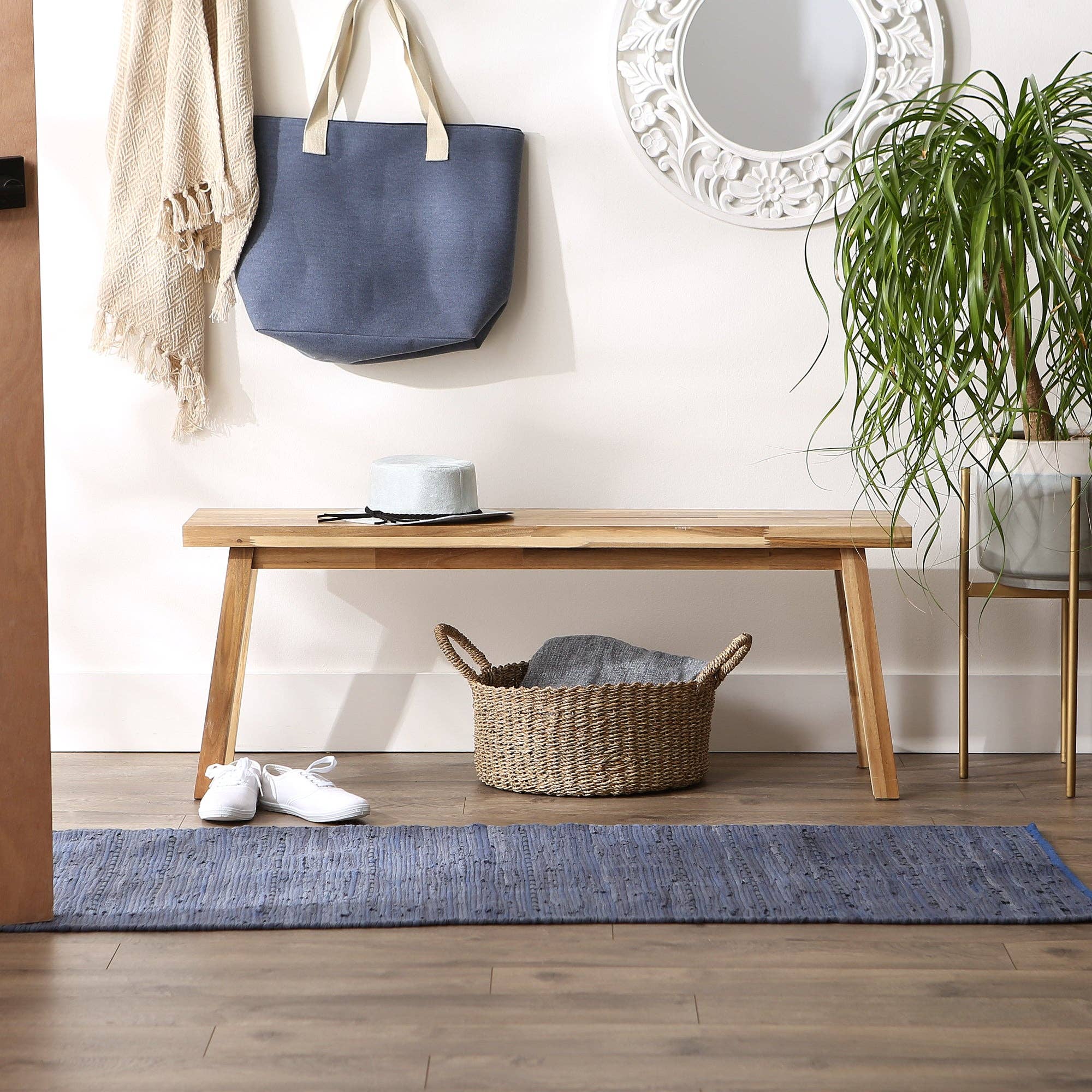 Welcome Home Unbeatable Deals - Wholesale Area Rug - Multi Color French Blue Rag Rug 2Ft 3In X 6Ft3