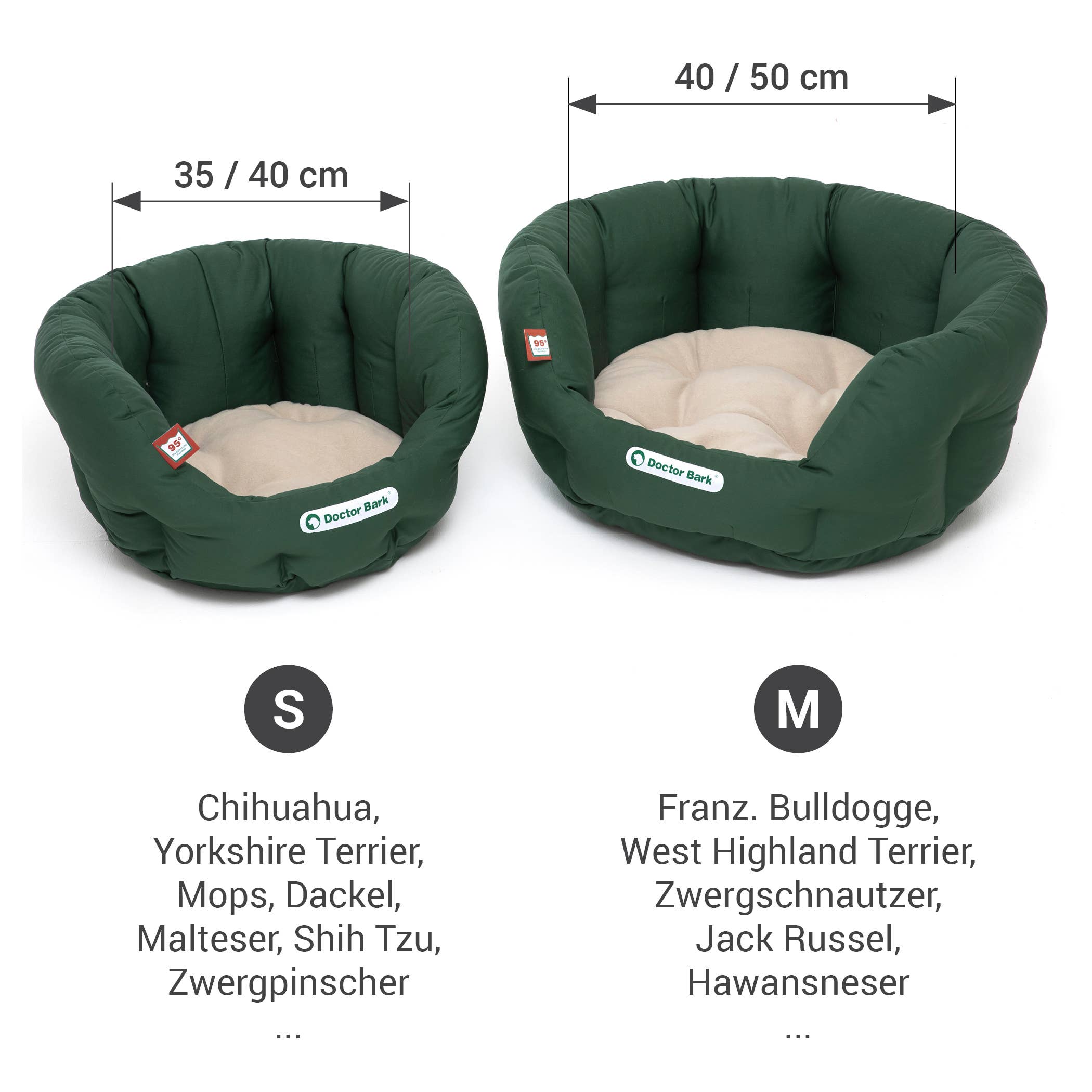 Doctor Bark - Vendita all'ingrosso Letto - Cani - Cuccia a cesta Doctor Bark beige - verde muschio4