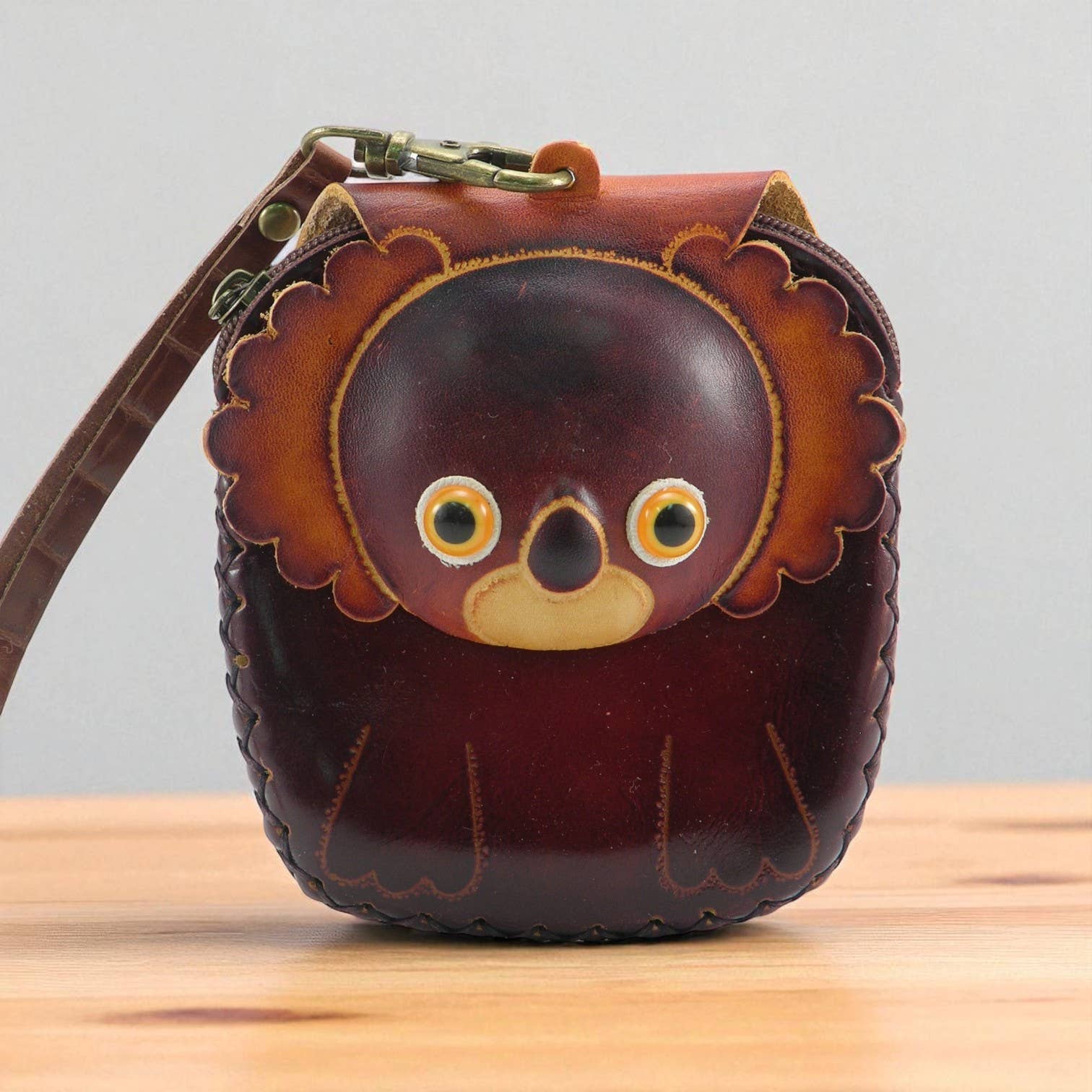 Sunflower Handmade leather inc - Wholesale Wristlet - Handmade leather Koala Bear Wristlet coin purse1