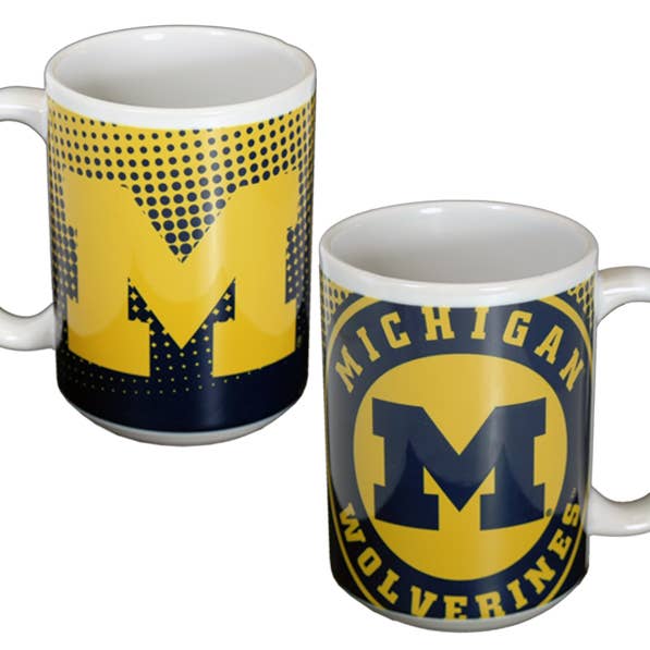 Michigan Wolverines Mug Grande Dot Pattern for wholesale by Jenkins Enterprises