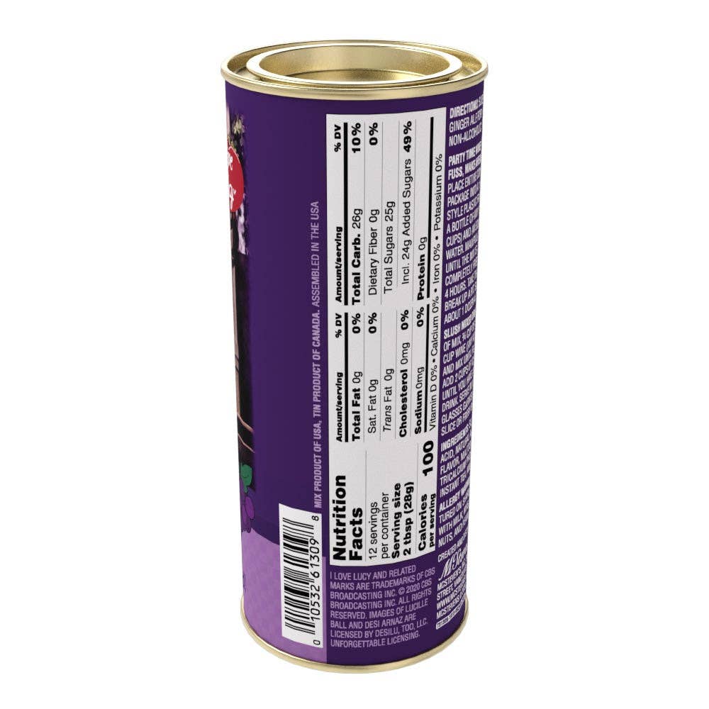McSteven's - Wholesale Cocktail Mix/Syrup - I Love Lucy's© Grape Wine Slush (12oz Tins)8