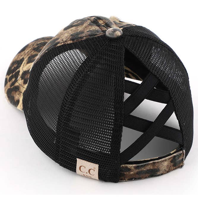 Hana – wholesale Baseball cap – Kids – C.C Kids Washed Denim Elastic Band Crossed Pony Cap21