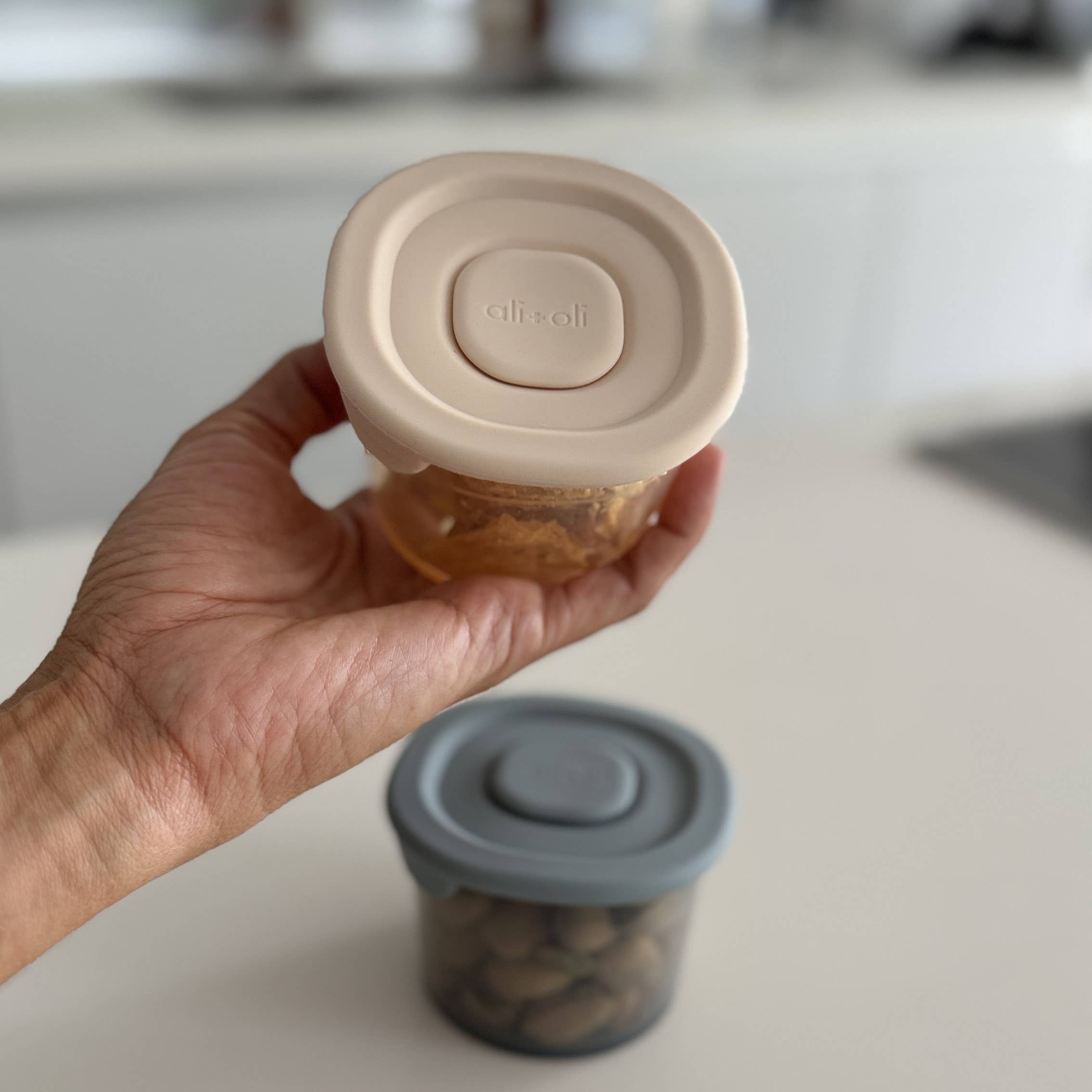 Ali+Oli - Wholesale Food Storage Container - Ali+Oli Silicone Food Containers (4oz) 2-pack (Sky-Khaki)11