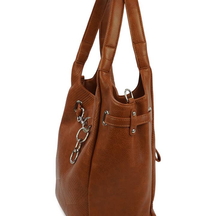 HJS - Vente Porte-document – femme - Sac à bandoulière 'PAIGE' - Élégant sac avec détail chaîne8