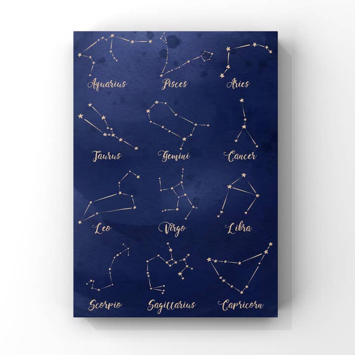 Mappa stellare della costellazione della Bilancia, astrologia, stelle, segno zodiacale per la vendita all'ingrosso da parte di UK Print Studio