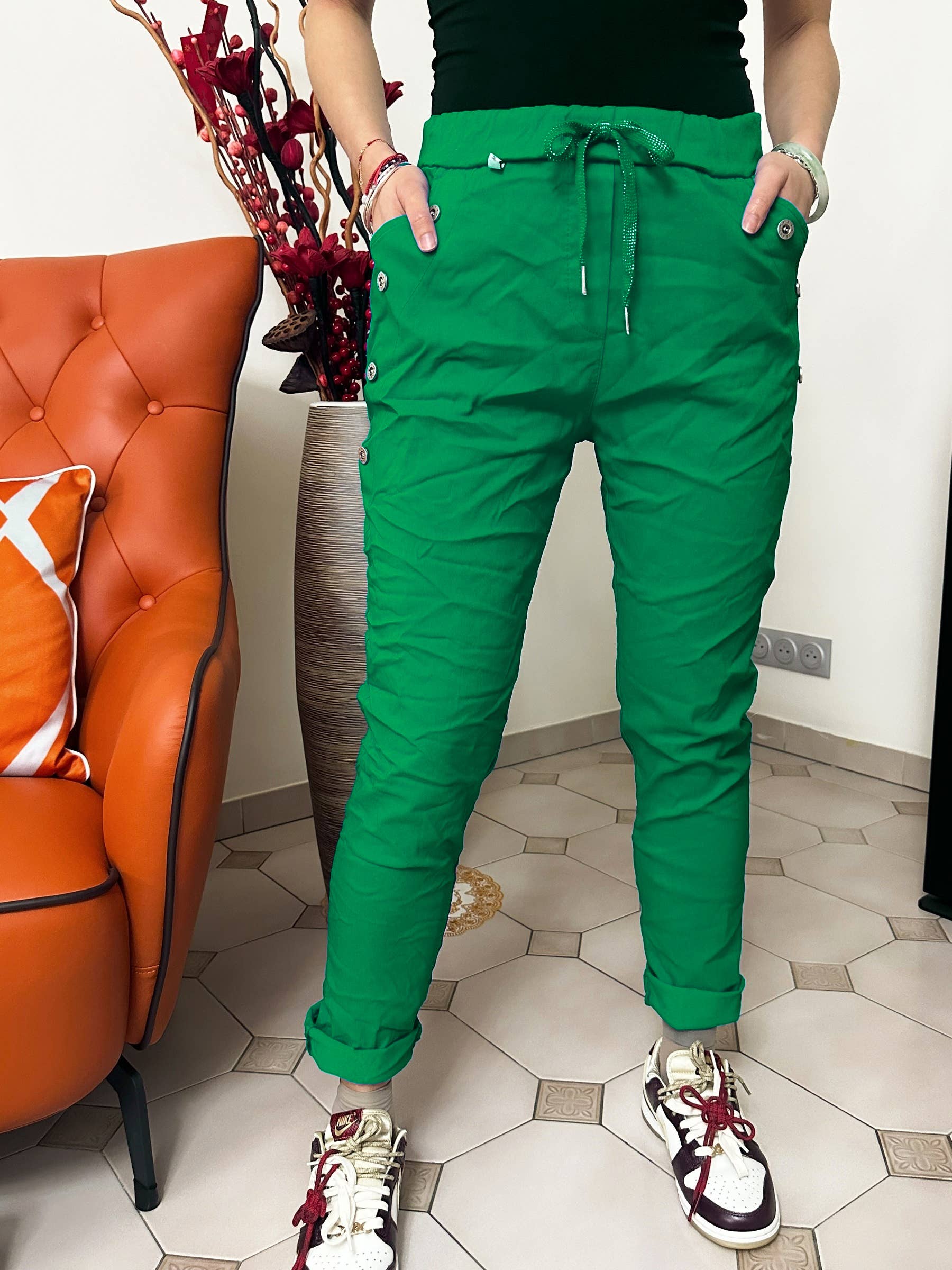 ZAFA PARIS - Wholesale Broek - Dames - 14F22P229 - magic viscose broek met knoop10