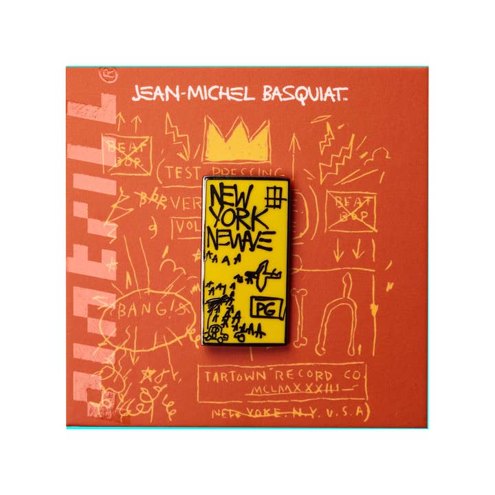 PINTRILL - Wholesale Lapel Pin/Button - JEAN-MICHEL BASQUIAT - New York New Wave Pin1