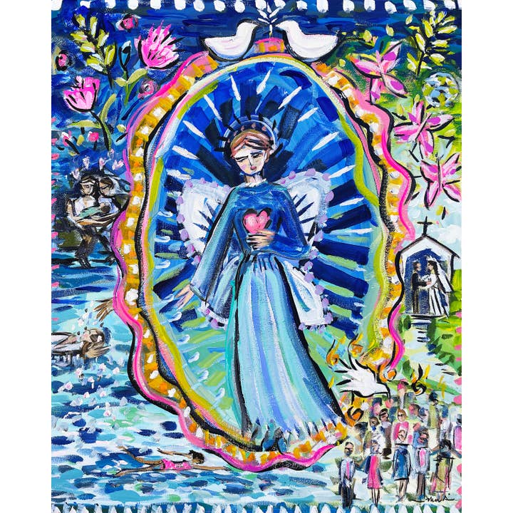 Maren Devine Art - Wholesale Art Print - Guardian Angel Print on Paper, "A Girl's Life"