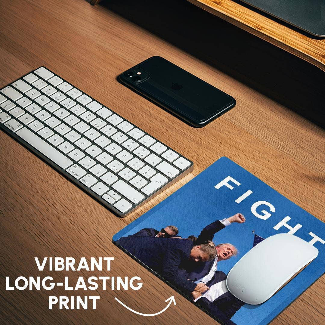 3dRose - Wholesale Mousepad/Trackpad - 3dRose, Image of Trump Assassination with the text of Fight, Mouse Pad5
