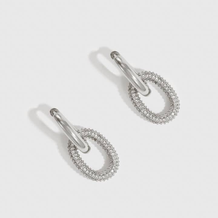 Oval Link Pendant Hoops for wholesale by DRAE COLLECTION