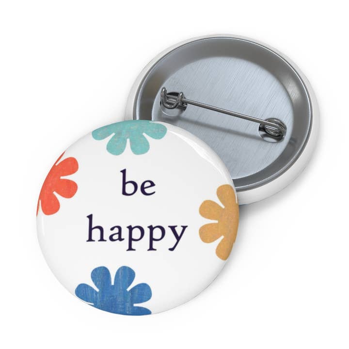 Botão Redondo / Pin. Design Mod Seja Feliz por atacado de Blueberry Road Cards