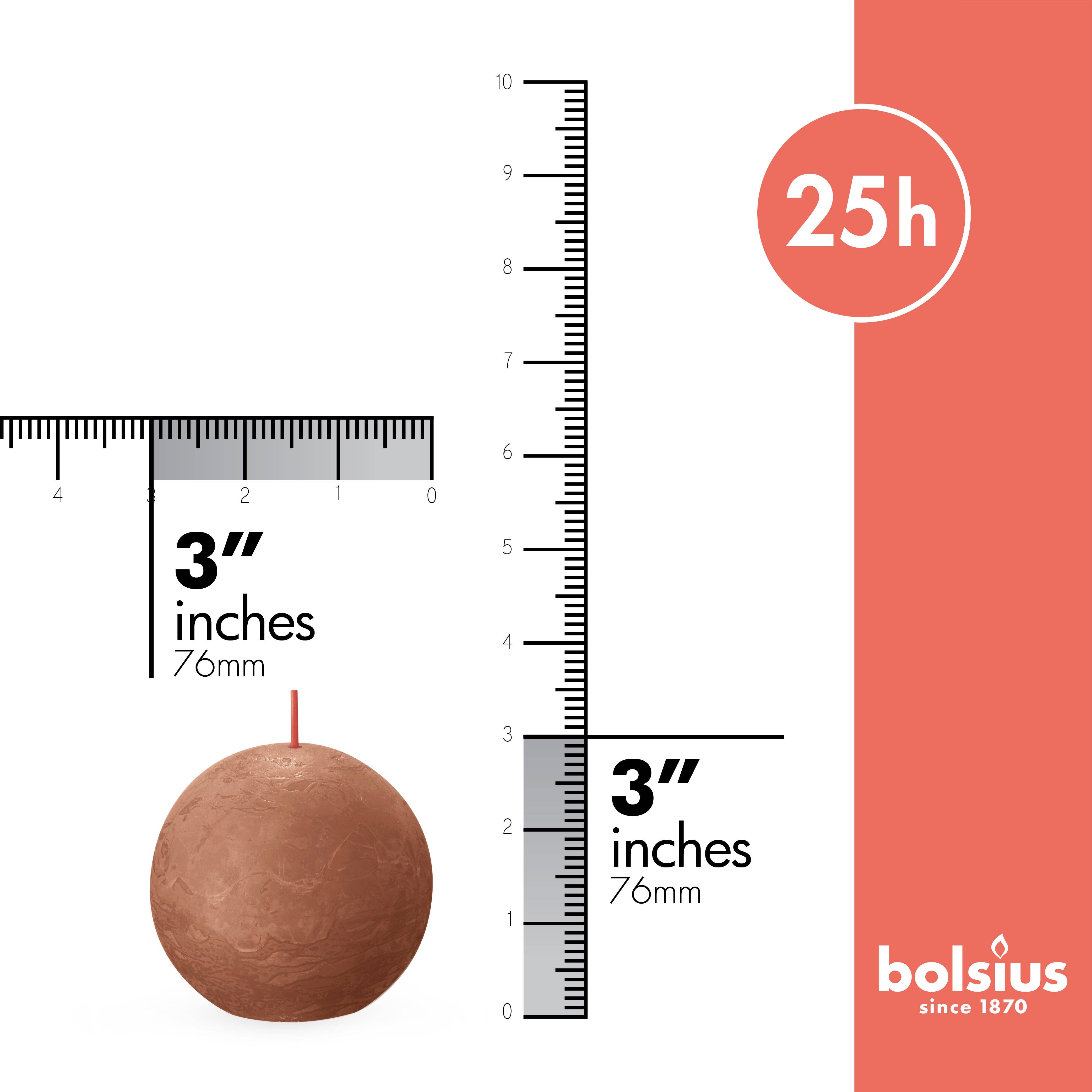 BOLSIUS – Velas de decoração por atacado – 6 Velas rústicas 3" - Inperfuted - Natural - Eco-Friendly - Cera Plant-Based - **Vendido Individualmente92