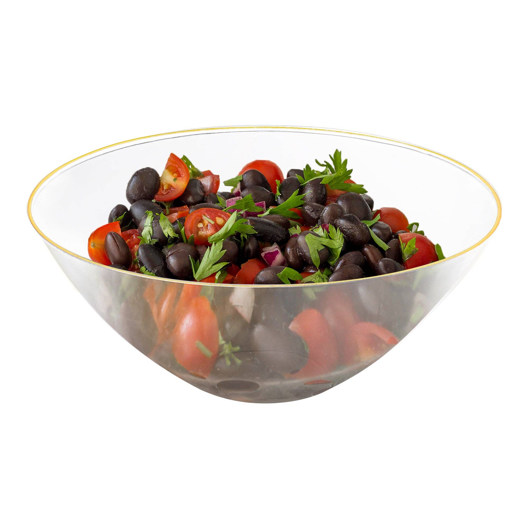 Smarty had a Party - Wholesale Bowl - 32 oz. Clear with Gold Rim Organic Plastic Bowls - 60 pcs1