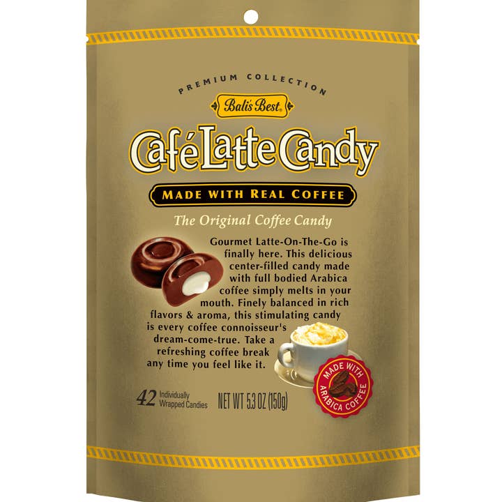 Grandpa Joe's Candy Shop - Wholesale Hard Candy - Bali's Best Cafe Latte Candy, 5.3oz Bag, 12 Count Case