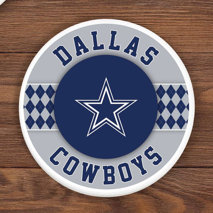 Fan Creations - Wholesale Coasters - NFL - Dallas Cowboys 4 inch Ceramic Argyle Coaster0