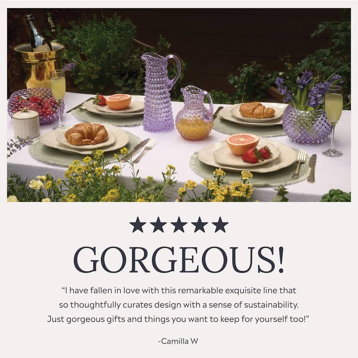 Maure Luxury Gifts – wholesale Jug – Tall Hobnail Jug | Saffron Light | 1.2L | Bohemia Crystal1