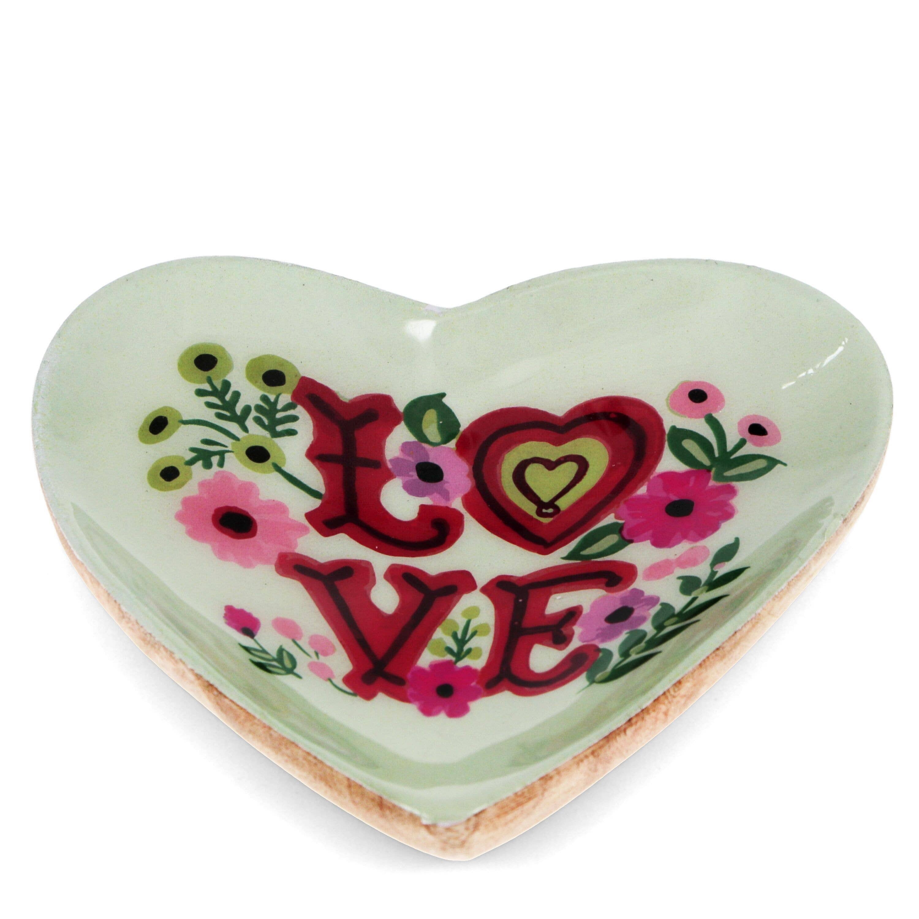 Rex B2B - UK – wholesale Decorative tray – Wooden Heart-Shaped Trinket Dish - Love1