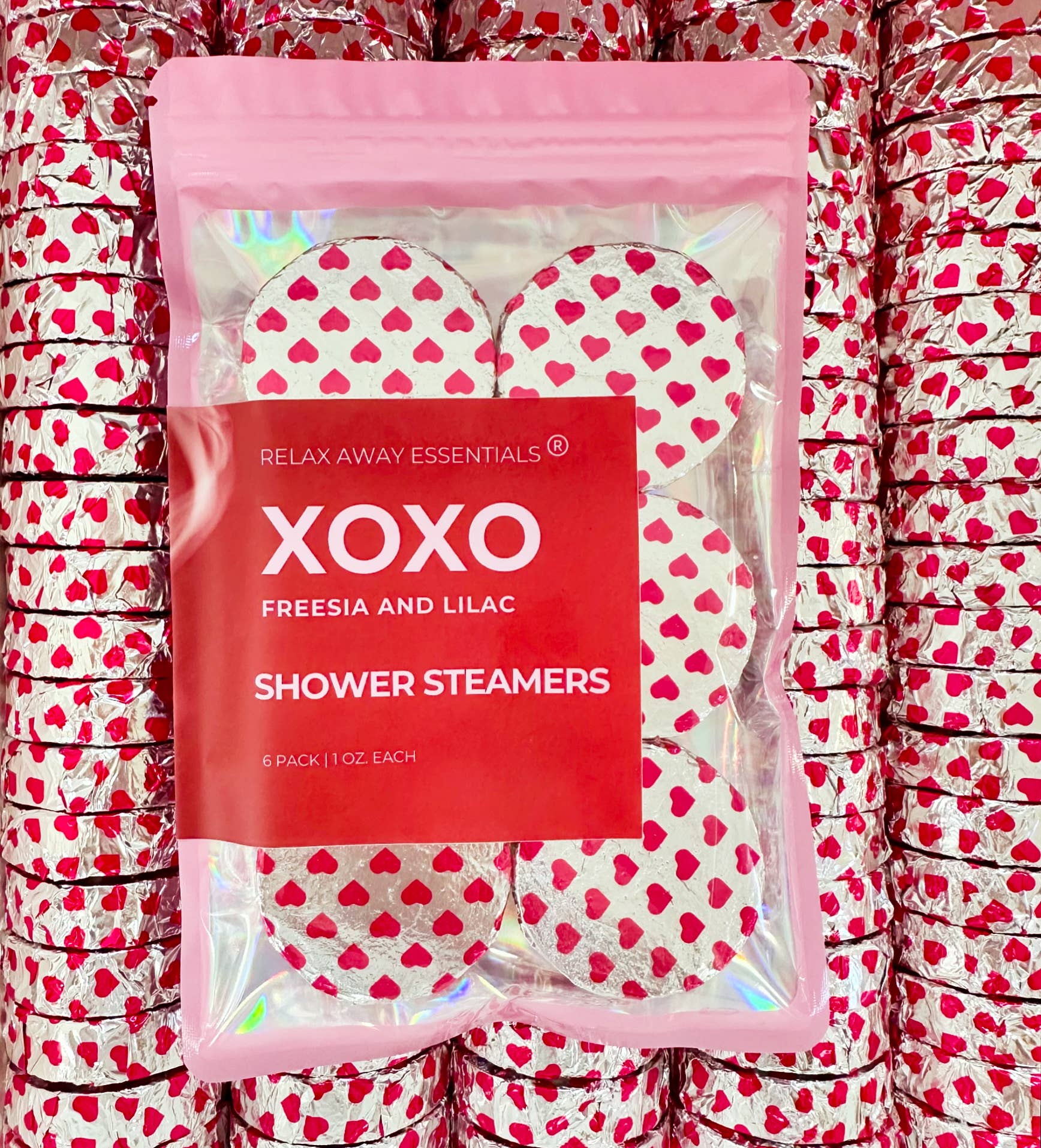 Relax Away Essentials - Wholesale Shower Steamer/Bomb - XOXO Shower Steamers 6 Pack - Made in USA