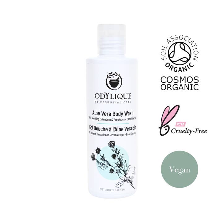 Aloe Vera Body Wash 200ml suitable for sensitive skin for wholesale by Odylique