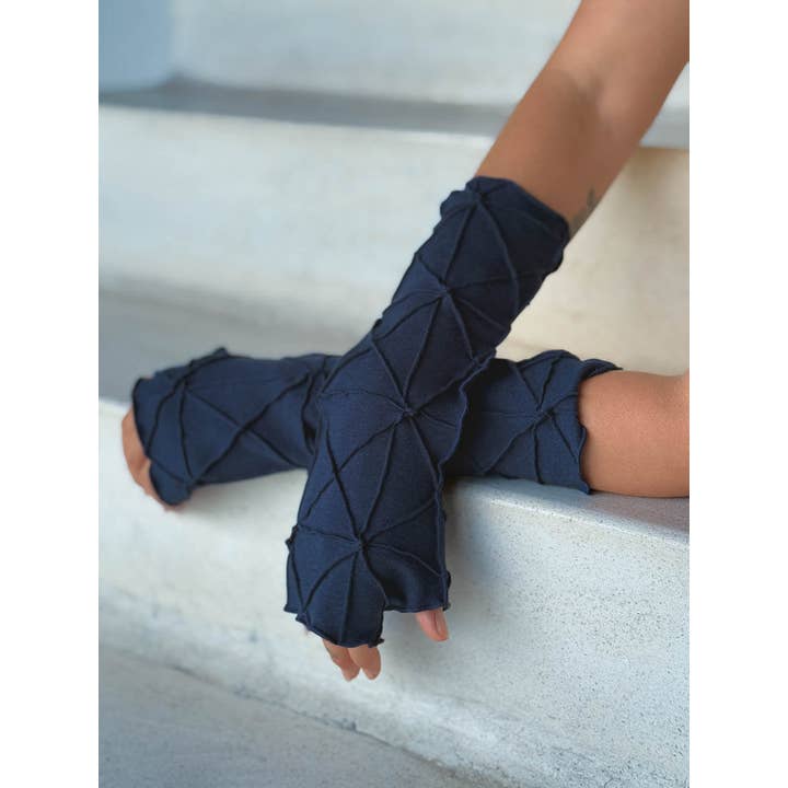 CARAUCCI - Wholesale Gloves - Women's - Bamboo Fleece Texture Fingerless Gloves8