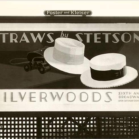 Kunsttryk AC-54 Stetson Hat Billboard for engroshandel hos Found Image Press