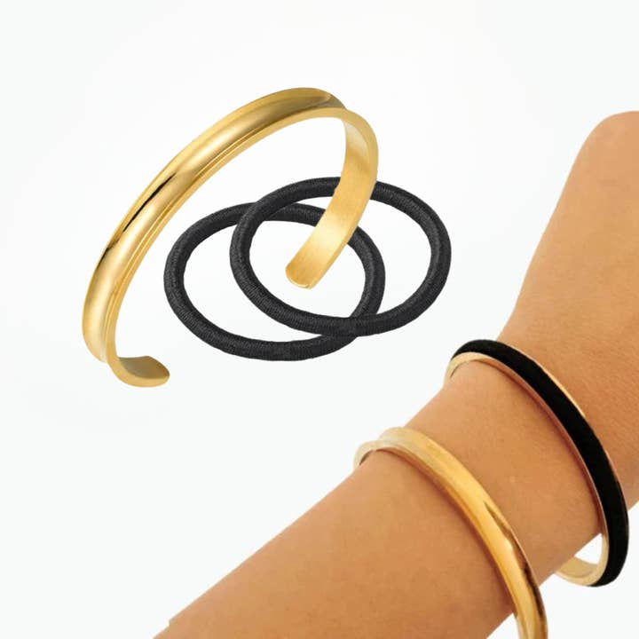 AzzaikJewelry - Wholesale Charm/Dangle Bracelet - Azzaik Signature Hair Tie Holder Cuff | Hair Tie Bracelet