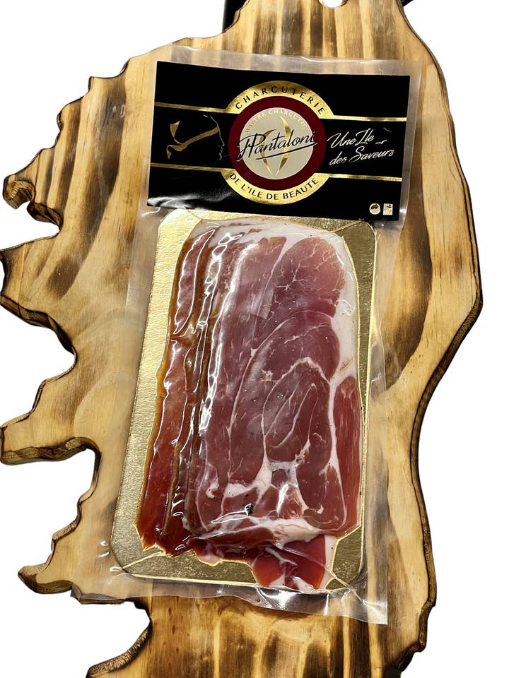 Jambon Corse tranché sous plaquette 100g Salaisons d’Ucciani pour la vente par LuxFood-Shop