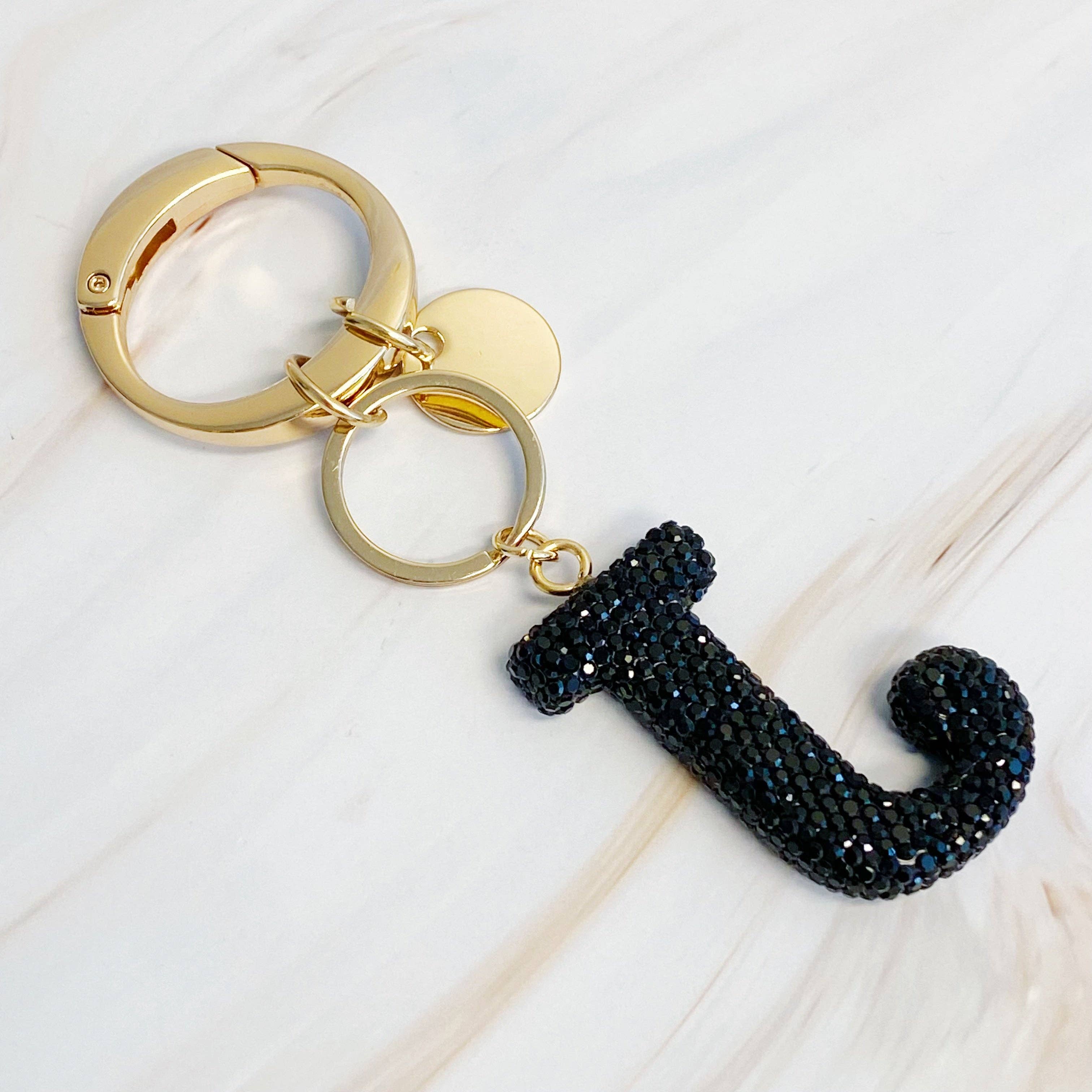 Ellison+Young - Wholesale Keychain - Women's - It Girl Glam Initial Key Chain23