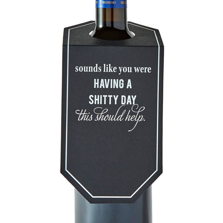 Shitty Day | Etiqueta Wine & Spirit por atacado de Color Box Design & Letterpress