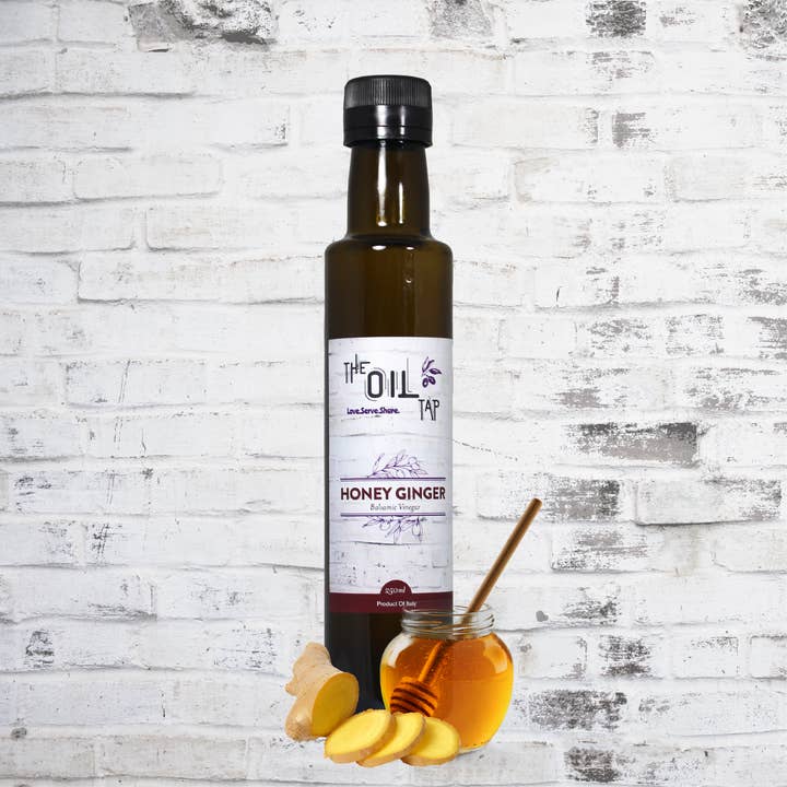 Honey Ginger Balsamic Vinegar 250ml for wholesale by The Oil Tap