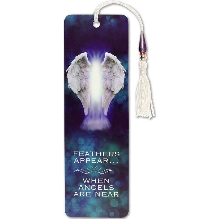 Peter Pauper Press - Wholesale Bookmark - Feathers Appear When Angels Are Near Beaded Bookmark