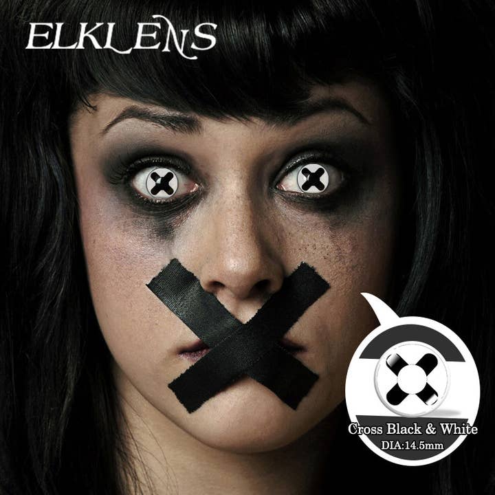 ELKLENS - Wholesale Contact Lenses - Halloween Black & White Cosplay Contact Lenses