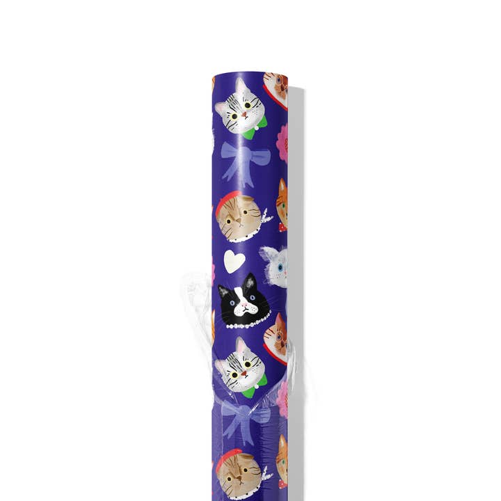 Carolyn Suzuki - Wholesale Wrapping Paper Roll - CAT FANCY - Rolled Gift Wrap