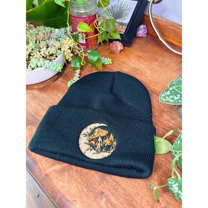 Mushroom Moon Beanie for wholesale by LeBeau Denim Co.