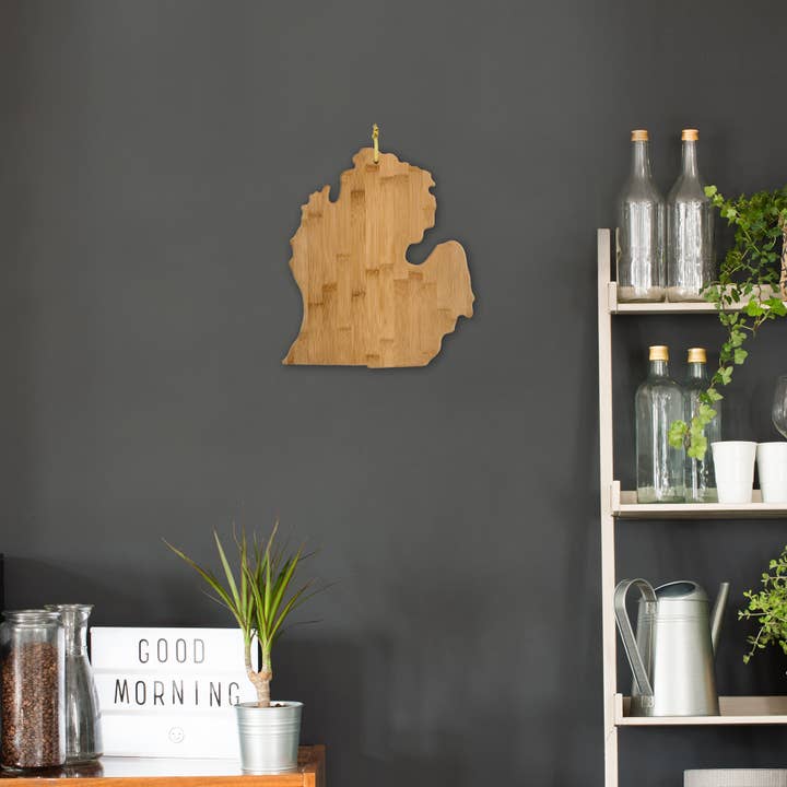 Totally Bamboo - Wholesale Cutting Board - Michigan State-Shaped Bamboo Serving & Cutting Board