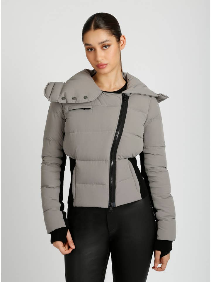 Blanc Noir - Wholesale Puffer Jacket - Women's - Asymmetrical Puffer Jacket JLS