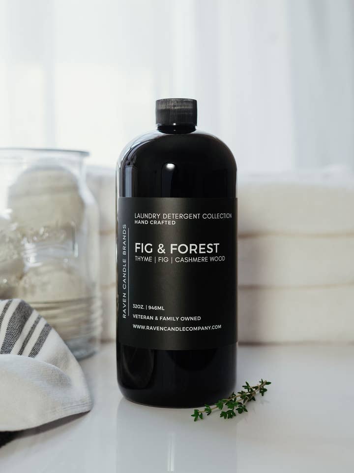 Fig and Forest Detergent for wholesale by Raven Candle Company