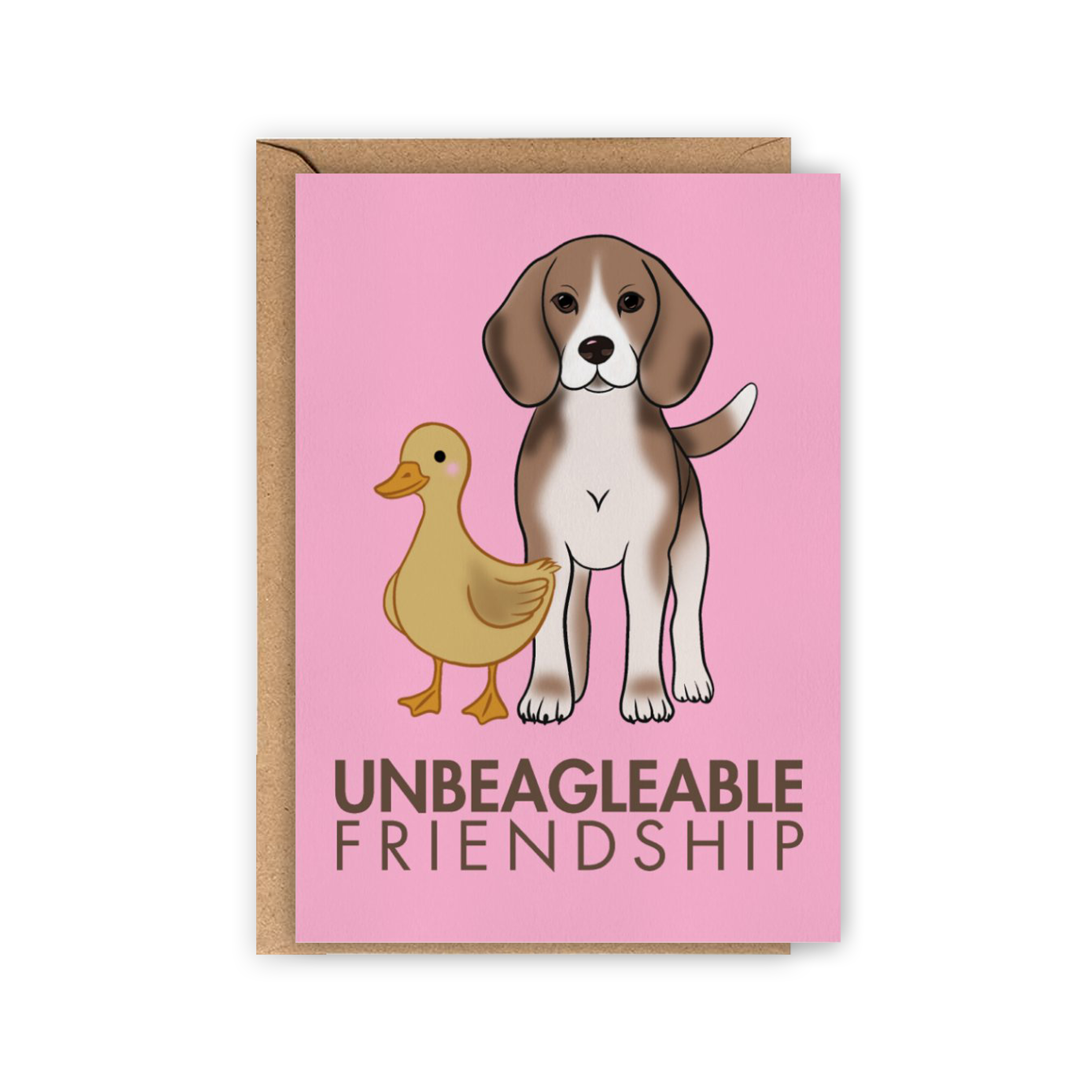LOLLYPOPARTSTUDIO – Großhandel Grußkarten für den Alltag – Carte Beagle « Unbeagleable Freundschaft »0