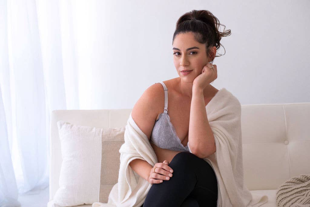 Gris Francés Bralette de lactancia de encaje (gris francés) de venta al por mayor en Faire1