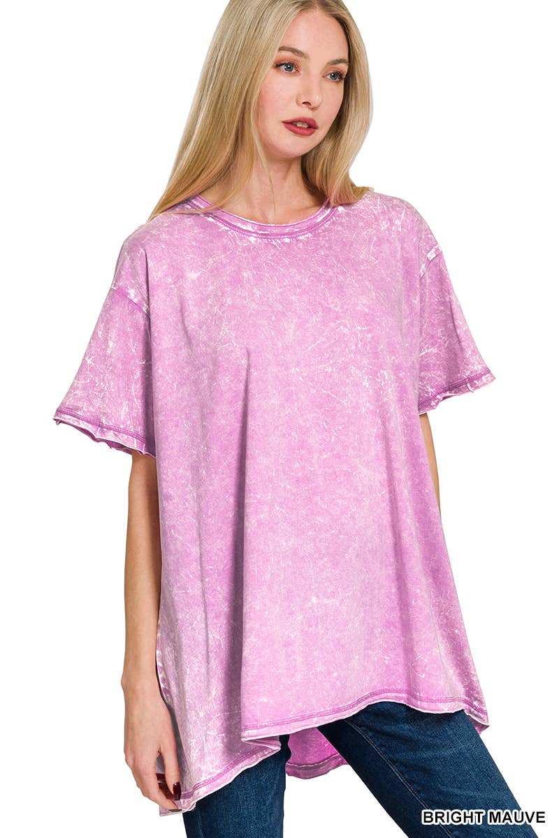 42POPS – wholesale T-shirt – women's – "._ SI-25351 Vintage Washed Short Sleeve Top As shown59