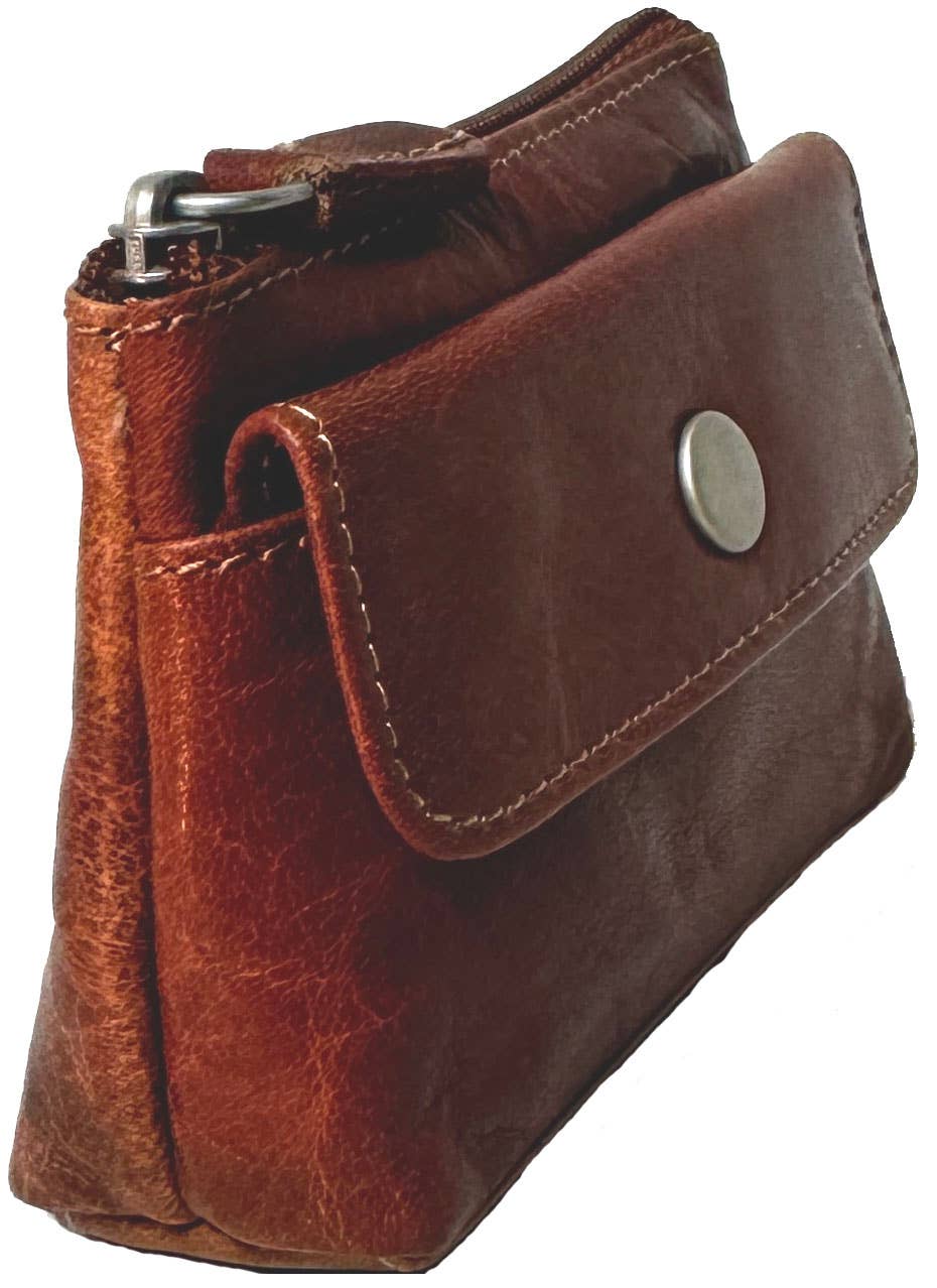 IGI CANADA - Vente Porte-monnaie – unisexe - Porte-monnaie mixte en cuir véritable avec fermeture éclair #85275