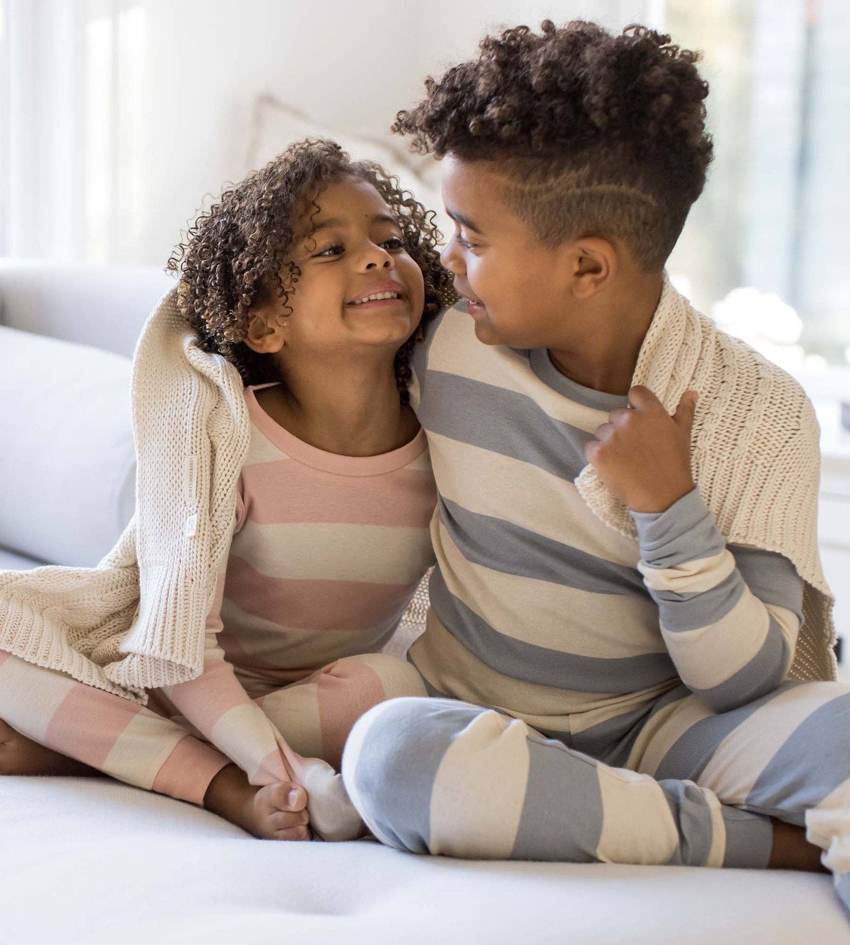 Rugby Stripe Organic Cotton Sleep & Play - Quarry for wholesale on Faire3