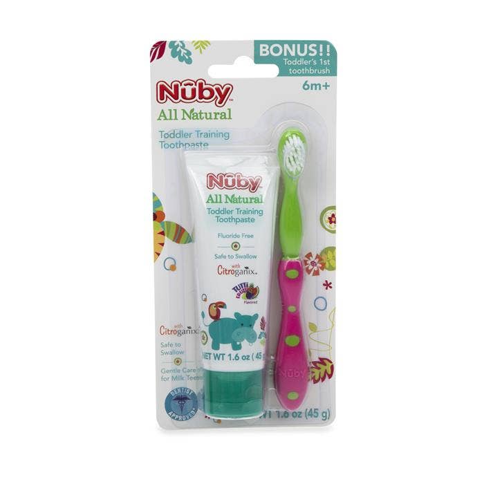 Dr. Talbot's - Wholesale Toothbrush - Kids & Baby - Toddler Training Toothpaste and Toothbrush, Pink/Green1